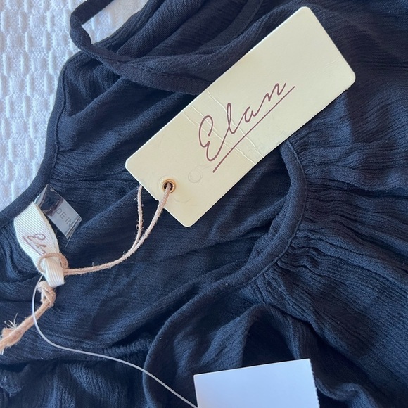 Elan Cover-Up Slip Sleeveless Scoop Neck Mini Dress Black Size L - Picture 10 of 15